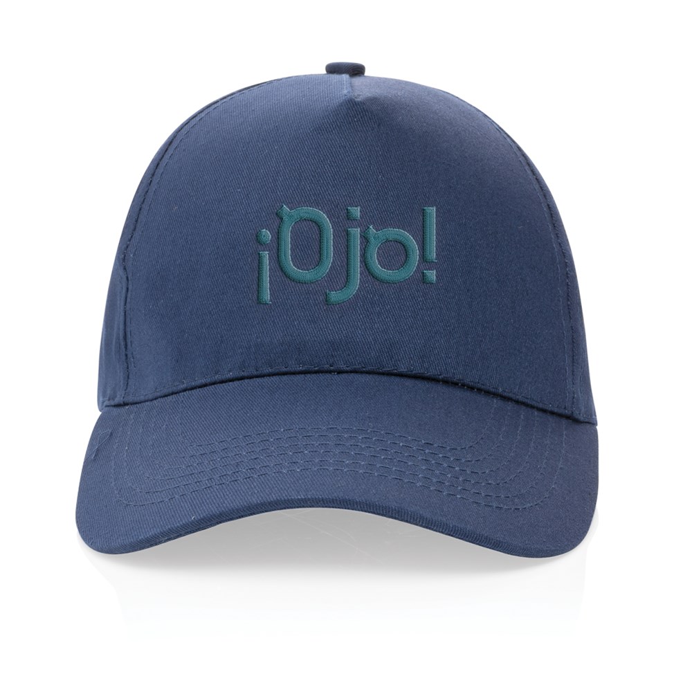 Impact 5 panel 190gr Recycled cotton cap with AWARE™ tracer